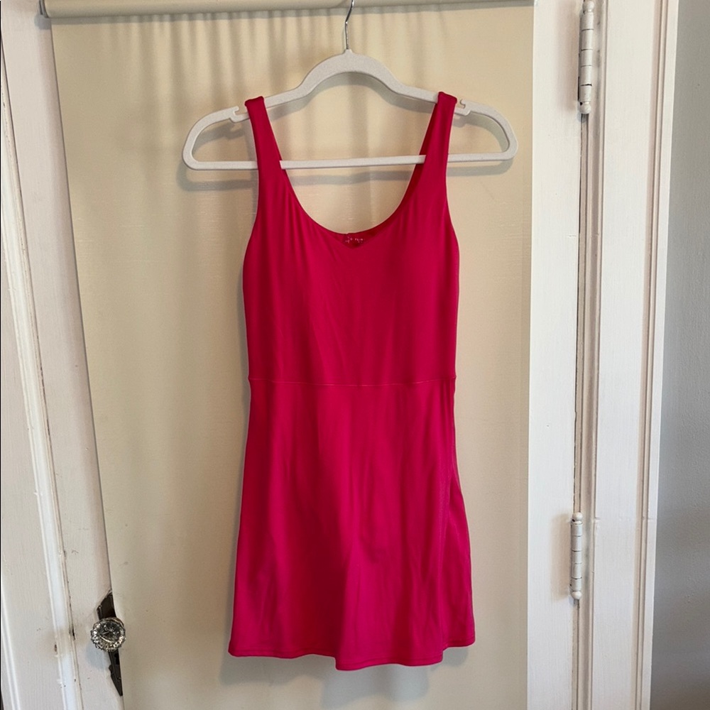Hot Pink/Raspberry Aerie Athletic Dress with built in shorts.